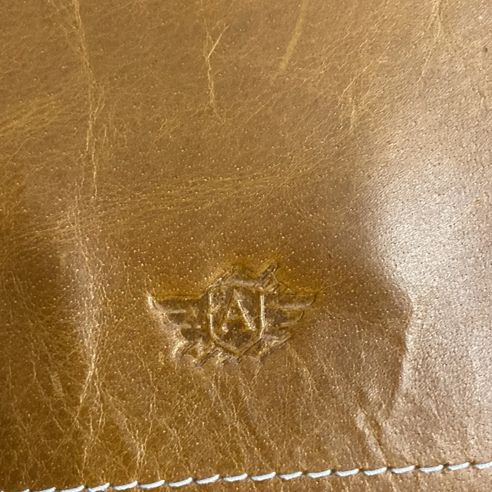 Real Leather Laptop Bag size 17” long wide 11” pretty big with adjustable stripe